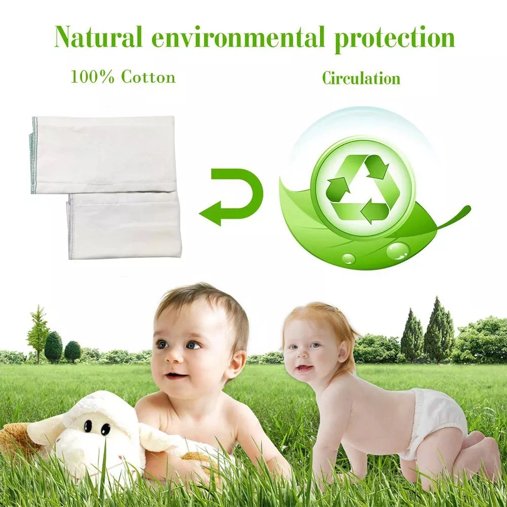 Wholesale 100% Organic Prefold Cloth Diaper Insert for Baby Reusable High Quality Cloth Nappy