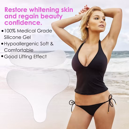 실리콘 가슴 유방 리프트 안티 링클 패드 브래지어 주름 브래지어 분열 안티 에이징 목 Decollete 붙여 넣기 패드